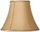 Springcrest Tan and Brown Large Bell Lamp Shade 7 Top x 14 Bottom x 11 High Spider Replacement with Harp and Finial