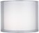 Springcrest Silver and White Double Sheer Medium Drum Lamp Shade PreAssembled 12 Top x 12 Bottom x 9 High Spider Replacement with Harp and Finial