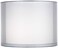 Springcrest Silver and White Double Sheer Medium Drum Lamp Shade PreAssembled 12 Top x 12 Bottom x 9 High Spider Replacement with Harp and Finial
