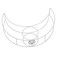 MAGICLULU Moon Shape Lampshade Frame Wire Replacement for Desk Lamps Table Lamp Shade Bracket Diy Metal Lamp Cage 889X649X196 Inch