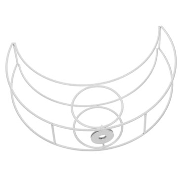 MAGICLULU Moon Shape Lampshade Frame Wire Replacement for Desk Lamps Table Lamp Shade Bracket Diy Metal Lamp Cage 889X649X196 Inch