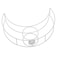 MAGICLULU Moon Shape Lampshade Frame Wire Replacement for Desk Lamps Table Lamp Shade Bracket Diy Metal Lamp Cage 889X649X196 Inch