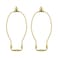 yuntop 2 Pcs 7Inch Lamp Shade Harp Holders Detachable Lamp Shade Bracket Heavy Duty DIY Lighting Accessories for Floor Lamps and Table finials Bracket Light Fitting Polished Brass