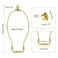 yuntop 2 Pcs 7Inch Lamp Shade Harp Holders Detachable Lamp Shade Bracket Heavy Duty DIY Lighting Accessories for Floor Lamps and Table finials Bracket Light Fitting Polished Brass