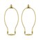 yuntop 2 Pcs 7Inch Lamp Shade Harp Holders Detachable Lamp Shade Bracket Heavy Duty DIY Lighting Accessories for Floor Lamps and Table finials Bracket Light Fitting Polished Brass
