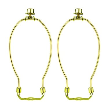 yuntop 2 Pcs Detachable Lamp Shade Bracket Heavy Duty DIY Lighting Accessories for Floor Lamps and Table Finials Polished Brass