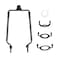 HZHFCB 7 8 9 10 inch Lamp Shade Harp HolderAdjustable Lamp Harp KitFit 38 IP StandardE14E26E27 Light Base UNO Fitter AdapterBlack Horn Frame Lampshade Bracket Black