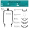 HZHFCB 7 8 9 10 inch Lamp Shade Harp HolderAdjustable Lamp Harp KitFit 38 IP StandardE14E26E27 Light Base UNO Fitter AdapterBlack Horn Frame Lampshade Bracket Black