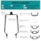 HZHFCB 7 8 9 10 inch Lamp Shade Harp HolderAdjustable Lamp Harp KitFit 38 IP StandardE14E26E27 Light Base UNO Fitter AdapterBlack Horn Frame Lampshade Bracket Black