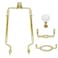 EMNOOTI 7 8 9 10 inch Lamp Shade Harp HolderAdjustable Lamp Harp KitFit Both Standard Lamp Rod and E26 Light Base UNO Fitter Adapterwith 2 Shade Attaching Finial Top Gold Color 1 Set