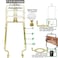 EMNOOTI 7 8 9 10 inch Lamp Shade Harp HolderAdjustable Lamp Harp KitFit Both Standard Lamp Rod and E26 Light Base UNO Fitter Adapterwith 2 Shade Attaching Finial Top Gold Color 1 Set