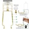 EMNOOTI 7 8 9 10 inch Lamp Shade Harp HolderAdjustable Lamp Harp KitFit Both Standard Lamp Rod and E26 Light Base UNO Fitter Adapterwith 2 Shade Attaching Finial Top Gold Color 1 Set