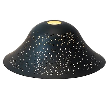 ALUCSET Torchiere Lamp Shade Replacement Lampshade for Floor Lamp Shade 122H49 Inches Fitting Opening 165 Etching Modern Sky Stars Design Metal Lamp Shade Black Gold
