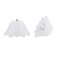 Aspen Creative 28003152 Clipon Tulip Shade in White Finish 8 Diameter x 4 Height 2 Pack
