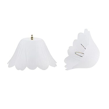 Aspen Creative 28003152 Clipon Tulip Shade in White Finish 8 Diameter x 4 Height 2 Pack