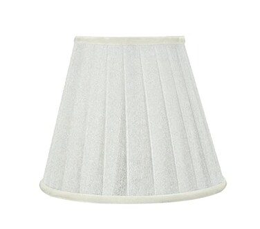 Aspen Creative 33112 Small Pleated Empire Shape Chandelier ClipOn Lamp Shade White 3 Top x 5 Bottom x 414 Slant