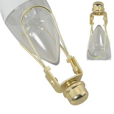 DGBRSM 2PCS Lamp Shade Light Bulb Clip Adapter Clip Metal ClipOn Lamp Shade Adapter Shade Attaching Finial Top Gold
