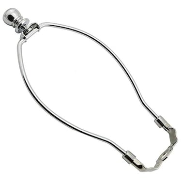 DZS Elec 1Pack 12inch Lamp Shade Harp Holder DIY Lighting Accessories Horn Frame Lampshade Bracket for TableFloor Light Fitting Silver