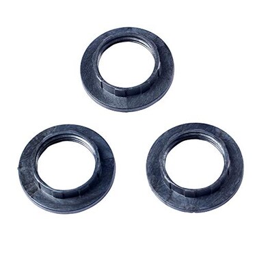 FASTROHY 3Pcs Black Light Shade Collar Ring Adaptor Lamp Bulb Holder for E14 Lamp Shade