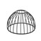 KUMGROT 1 Pcs Mini Metal Lamp Shade Industrial Vintage Bulb Covers Pendant Lampshade for Lamp Holders Hanging Lighting Light Fixture Lamp Guard DIY Lamp Shade Replacement Black C001