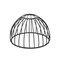 KUMGROT 1 Pcs Mini Metal Lamp Shade Industrial Vintage Bulb Covers Pendant Lampshade for Lamp Holders Hanging Lighting Light Fixture Lamp Guard DIY Lamp Shade Replacement Black C001