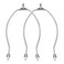 KUMGROT 2pcs Lamp Shade Harp Holder Lamp Replacement Parts Lampshade Bracket Lamp Frame for Table Lamp Floor Lamp Chrome Harp Holder 7 inches
