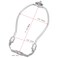 KUMGROT 2pcs Lamp Shade Harp Holder Lamp Replacement Parts Lampshade Bracket Lamp Frame for Table Lamp Floor Lamp Chrome Harp Holder 7 inches