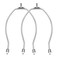 KUMGROT 2pcs Lamp Shade Harp Holder Lamp Replacement Parts Lampshade Bracket Lamp Frame for Table Lamp Floor Lamp Chrome Harp Holder 7 inches