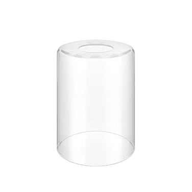 Licperron Clear Glass Replacement Shade 1 Pack High Transmittance Cylinder Glass Lampshade Covers for Vanity lighting Fixtures Table Lamp Floor Lamp Chandelier Pendant Light