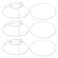 PATIKIL 47 Inch E26 E27 Lamp Shade Ring Frame with European Fitter 3 Pack Lampshade Holder Wire Frame DIY Drum Ring for Table Floor Lamp White
