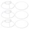 PATIKIL 47 Inch E26 E27 Lamp Shade Ring Frame with European Fitter 3 Pack Lampshade Holder Wire Frame DIY Drum Ring for Table Floor Lamp White