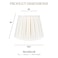Royal Designs, Royal Designs Inc Empire English Pleat Lamp Shade BSO72414WH 10 x 145 x 10 White