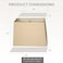 Royal Designs, Royal Designs Inc HB61318BG Rectangle Hardback Lamp Shade 8 x 16 x 10 x 18 x 12 Beige