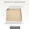 Royal Designs, Royal Designs Inc HB61318BG Rectangle Hardback Lamp Shade 8 x 16 x 10 x 18 x 12 Beige