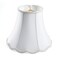 saangseon Saangseon White Bell Scalloped Lampshade 5 Top x 10 Bottom x 8 Vertical Height Solid Lamp Shade Replacement with Brass Harp Set for Table Lamp Double Layer Polyester Fabric Lamp Cover Pack 1