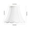 saangseon Saangseon White Bell Scalloped Lampshade 5 Top x 10 Bottom x 8 Vertical Height Solid Lamp Shade Replacement with Brass Harp Set for Table Lamp Double Layer Polyester Fabric Lamp Cover Pack 1