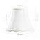 saangseon Saangseon White Bell Scalloped Lampshade 5 Top x 10 Bottom x 8 Vertical Height Solid Lamp Shade Replacement with Brass Harp Set for Table Lamp Double Layer Polyester Fabric Lamp Cover Pack 1