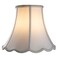 saangseon Saangseon White Bell Scalloped Lampshade 5 Top x 10 Bottom x 8 Vertical Height Solid Lamp Shade Replacement with Brass Harp Set for Table Lamp Double Layer Polyester Fabric Lamp Cover Pack 1