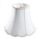saangseon Saangseon White Bell Scalloped Lampshade 5 Top x 10 Bottom x 8 Vertical Height Solid Lamp Shade Replacement with Brass Harp Set for Table Lamp Double Layer Polyester Fabric Lamp Cover Pack 1
