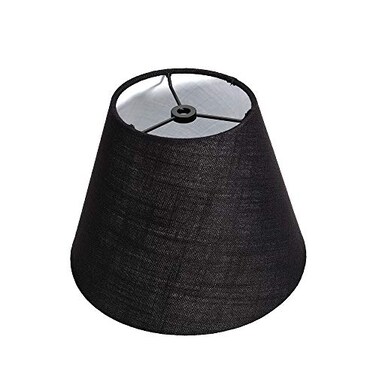 TOOTOO STAR Barrel Black Small Lamp Shade for Table Lamps Replacement 5x9x7 InchFabric Cloth Spider Model Black