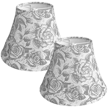 TOOTOO STAR Printed LampShade Set of 2 6 Top X 12 Bottom X 85 High For table and floor lamps wall lamps Modern Vintage Style Lampshade Spider