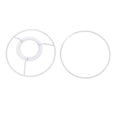 uxcell Lamp Shade Ring 120mm Dia Lampshade Holder Frame Ring for E26E27 Lamp Socket Baked Coating Iron 1 Set