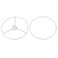 uxcell Lamp Shade Ring 150mm Dia Lampshade Holder Frame for Connecting Lamps Harp Baked Coating Iron 1 Set