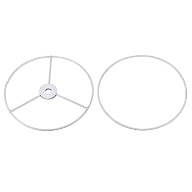 uxcell Lamp Shade Ring 150mm Dia Lampshade Holder Frame for Connecting Lamps Harp Baked Coating Iron 1 Set