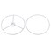uxcell Lamp Shade Ring 150mm Dia Lampshade Holder Frame for Connecting Lamps Harp Baked Coating Iron 1 Set