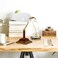VOSAREA Retro Table Lamp Cover White Plastic Lampshade Replacement for Vintage Bankers Desk Lamp