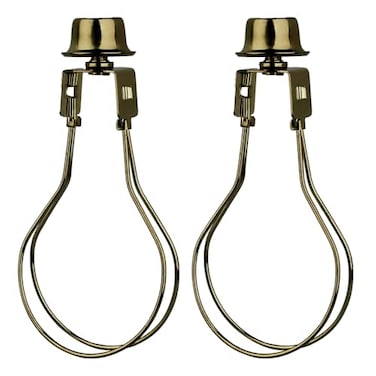 WEAVERBIRD Lamp Shade Holder Clip on Lampshade Adapter Lamp Shade Light Bulb Clip Adapter Spring Clip for Light Bulbs Antique Brass