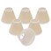 Wellmet Small Lamp ShadeONLY for Candle BulbsClipon Drum Lamp ShadesSet of 6 3 X 6 X 5 Linen