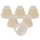 Wellmet Small Lamp ShadeONLY for Candle BulbsClipon Drum Lamp ShadesSet of 6 3 X 6 X 5 Linen