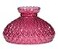 B&P Lamp BP Lamp Diamond Quilted Pattern Student Glass Shade with Crimped Top 10 Inches Cranberry